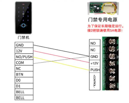 電插鎖和門(mén)禁一體機(jī)通用接線(xiàn)方式(圖3)